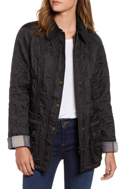 Shop Barbour Beadnell Quilted Jacket In Black/ Black