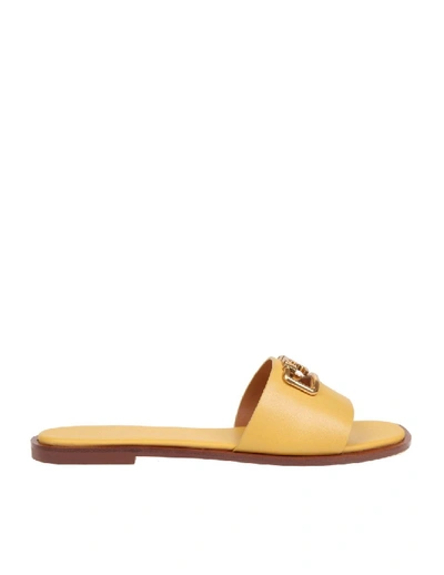 Shop Tory Burch Selby Leather Sandal In Yellow