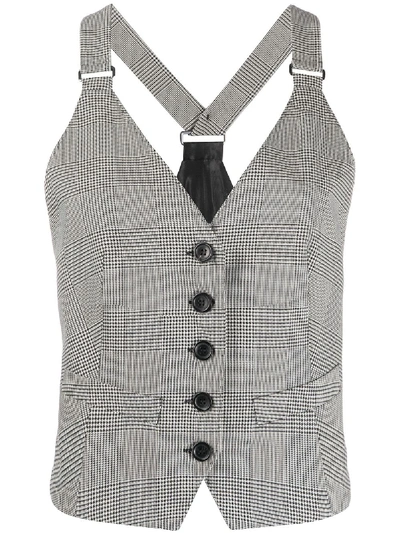 Shop Max Mara Arley Menzies Check Waistcoat In Black