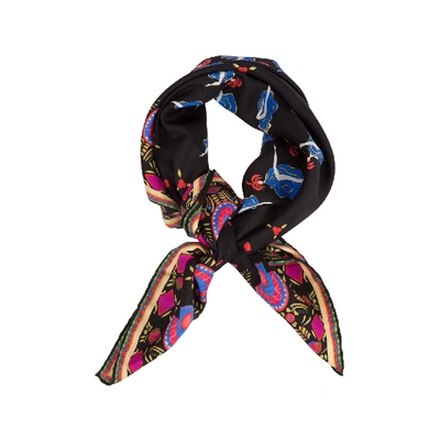 Shop La Doublej Can Can Blu Scarf (90x90 Cm)