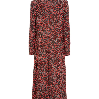 Shop La Doublej Duster Coat In Leopard Rosso