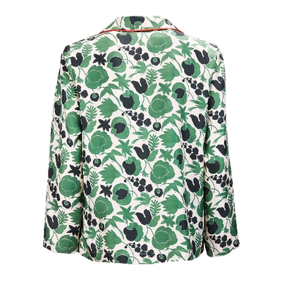 Shop La Doublej Pajama Shirt In Wildbird Verde