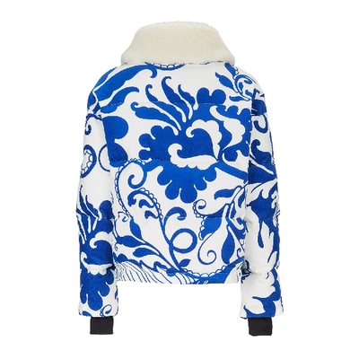 La Doublej X Mantero Cortina Marea Blu Print Jacket In Marea Blu