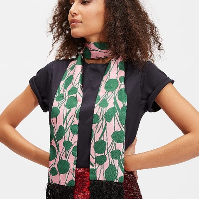Shop La Doublej Flapper Tight Double Scarf In Moses Rosa