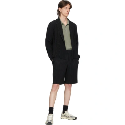 Shop Issey Miyake Homme Plisse  Khaki Mc April Polo In 12 Olive G