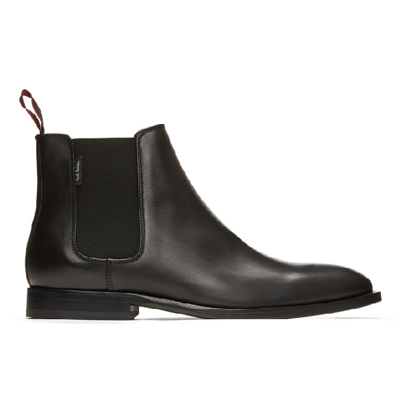 ps paul smith gerald leather chelsea boot in black