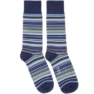 Shop Paul Smith Three-pack Multicolor Multi Stripe Socks In 92 Multi