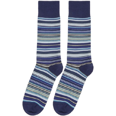 Shop Paul Smith Three-pack Multicolor Multi Stripe Socks In 92 Multi