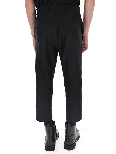 Shop Rick Owens Slim Fit Cropped Pants In Black