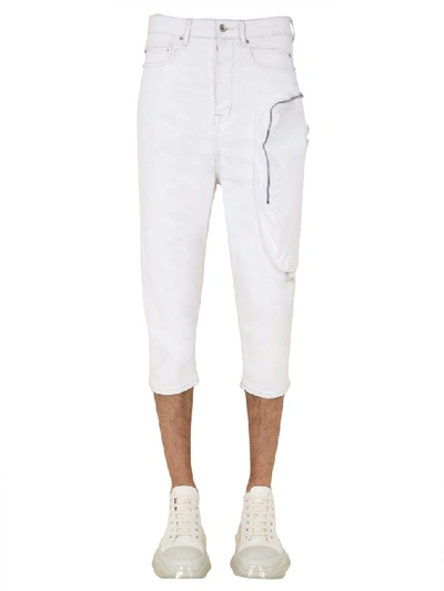 Shop Rick Owens Drkshdw Cropped Jeans In White
