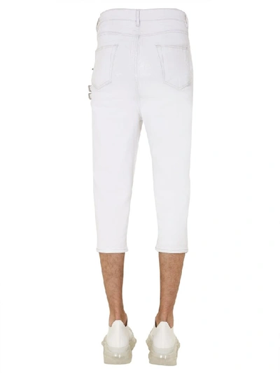 Shop Rick Owens Drkshdw Cropped Jeans In White