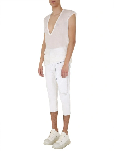 Shop Rick Owens Drkshdw Cropped Jeans In White