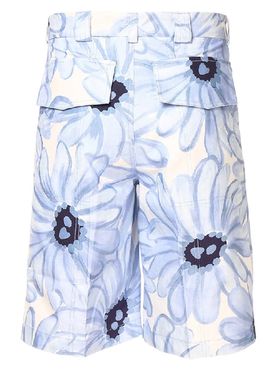 Shop Jacquemus Pleated Bermuda Shorts In Blue