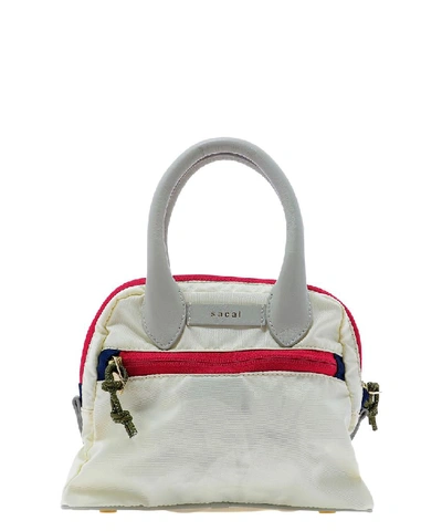 Shop Sacai Top Handle Handbag In White