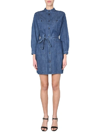 Shop A.p.c. Corine Denim Dress In Blue