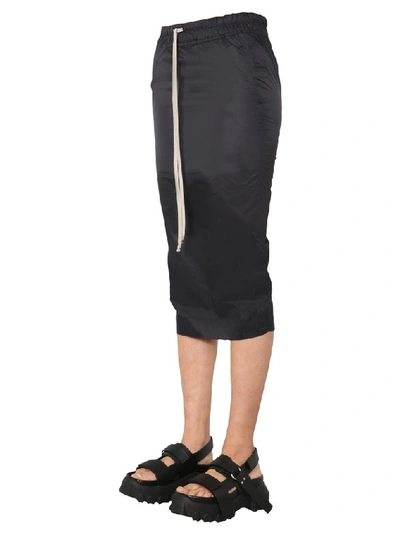 Shop Rick Owens Drkshdw Drawstring Pencil Skirt In Black