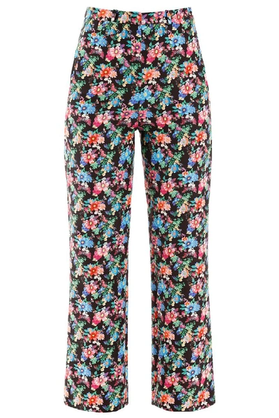 Shop Rabanne Paco  Floral Print Pants In Multi