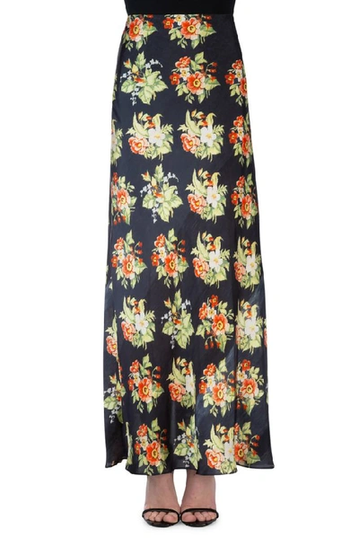 Shop Paco Rabanne Floral Print Maxi Skirt In Multi