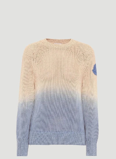 Shop Moncler Gradient Knitted Sweater In Multi