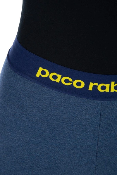Shop Rabanne Paco  Stirrup Leggings In Blue