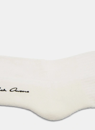 Shop Rick Owens Mid Calf Socks In White