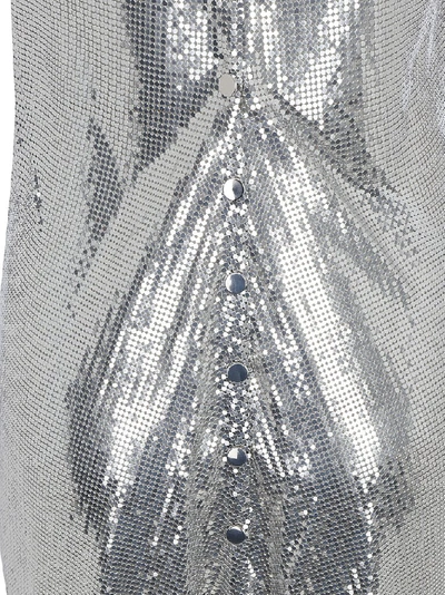 Shop Paco Rabanne Metallic Effect Dress In Silver