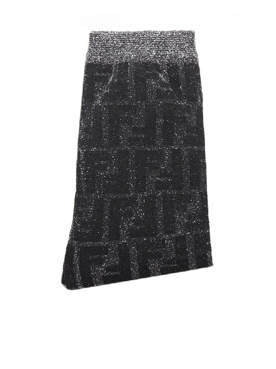 Shop Fendi Allover Ff Motif Socks In Black