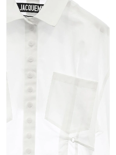 Shop Jacquemus Open Back Shirt In White