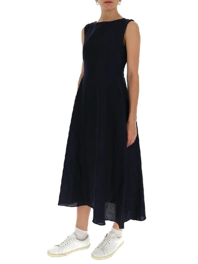 Shop Max Mara 's  Sleeveless Midi Dress In Blue