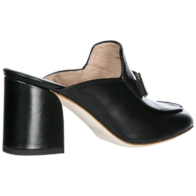 Shop Tod's Double T Mules In Black