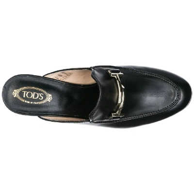Shop Tod's Double T Mules In Black