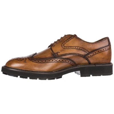 Shop Tod's Brogue Lace In Brown