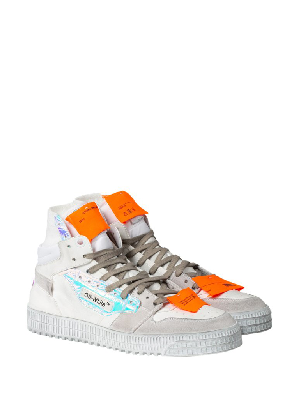 Off-white Off Court Paneled High-top Sneakers White Iridescent | ModeSens