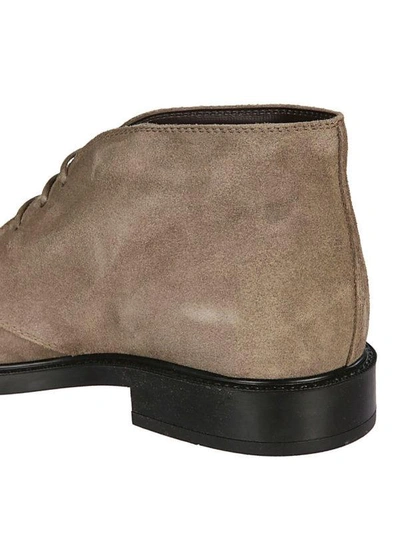 Shop Tod's Desert Ankle Boots In Beige