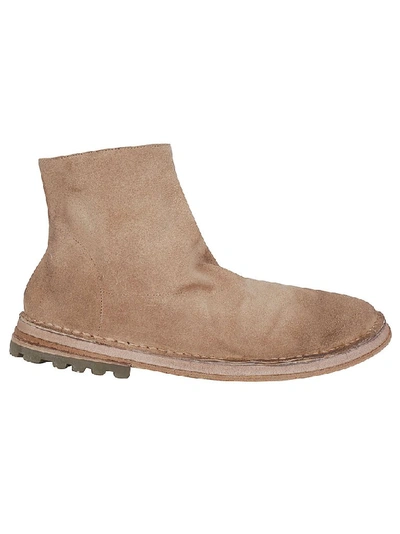 Shop Marsèll Zipped Ankle Boots In Beige