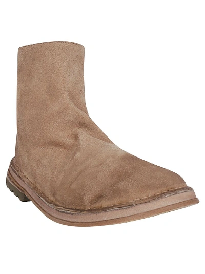 Shop Marsèll Zipped Ankle Boots In Beige
