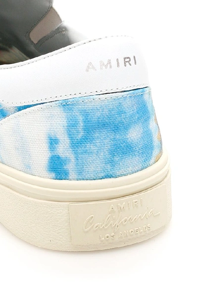Shop Amiri Tie Dye Skeleton Slip On Sneakers In Multi