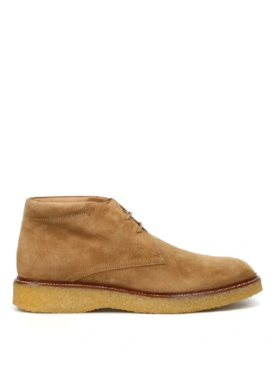 Shop Tod's Desert Ankle Boots In Brown