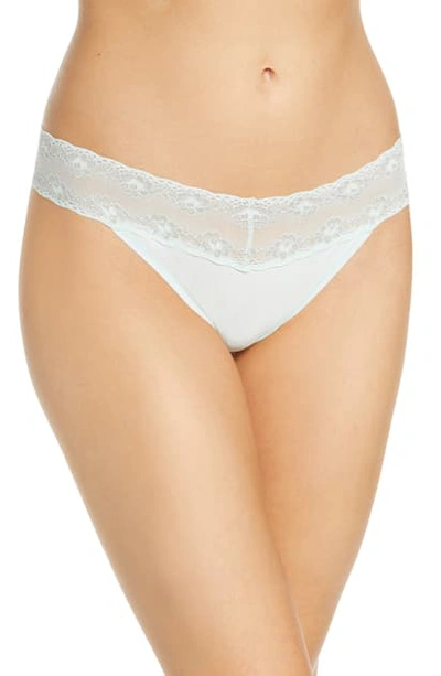 Shop Natori Bliss Perfection Thong In Lead/ Fresh Mint