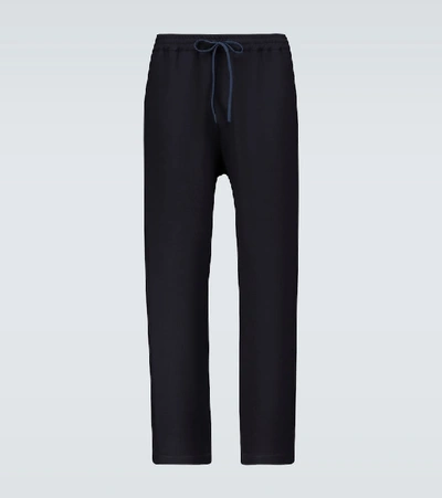 Shop Barena Venezia Relaxed-fit Drawstring Pants In Blue