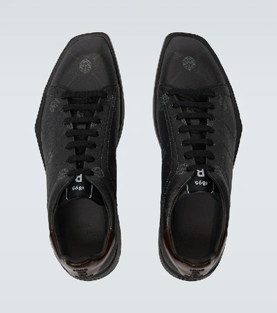 Shop Berluti Stellar Signature Canvas Sneakers In Black