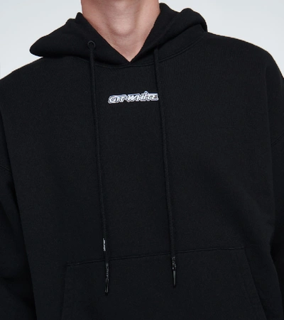 Shop Off-white Marker Hooded Sweatshirt In Black