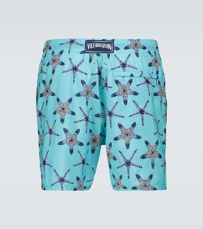 Shop Vilebrequin Starfish Swim Shorts In Blue