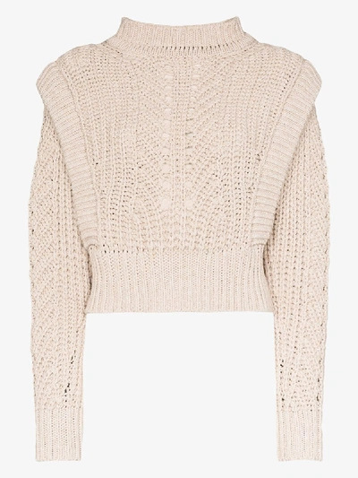 Isabel Marant Pointelle-knit Prune Sweater In Neutrals | ModeSens