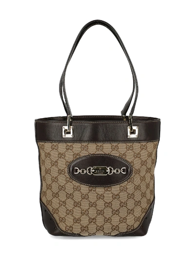 Pre-owned Gucci Tote Bag In Brown