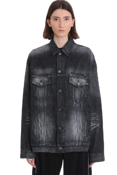 Shop Balenciaga Denim In Black Denim