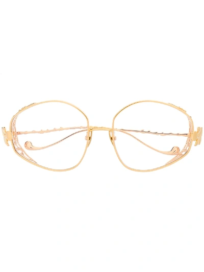 Shop Anna-karin Karlsson Costa Romantica Optical Glasses In 金色