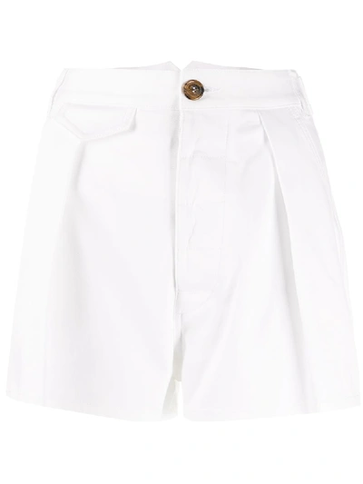 Shop Dsquared2 Micro Pleated Detail Shorts In White