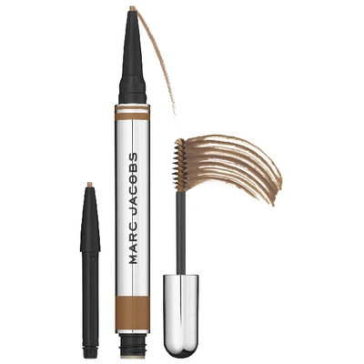 Shop Marc Jacobs Beauty Brow Wow Duo Brow Powder Pencil And Tinted Gel + 1 Pencil Refill Light Brown