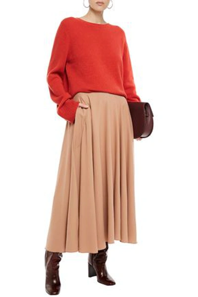 Shop The Row Wool And Cashmere-blend Sweater In Tomato Red